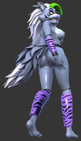 1girls 3d accurate_art_style animatronic anus ass breasts female five_nights_at_freddy's five_nights_at_freddy's:_security_breach furry furry_female furry_tail nude nude_female pussy robot robot_girl roxanne_wolf_(fnaf) seductive seductive_look solo vagina wolf