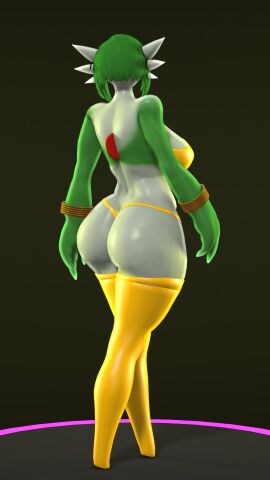 1girls 3d ass big_ass big_breasts breasts female female_focus female_only gardevoir generation_3_pokemon glasses green_hair humanoid humanoid_female humanoid_only nintendo not_furry pokemon pokemon_(species) solo solo_female thevestige twitter_link walking warfare_gardevoir