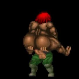 2d animated big_ass big_breasts big_penis brown_body brown_skin clothed_male completely_nude_female dark-skinned_female dark_skin demon_girl doom doom_slayer_(doom) huge_ass id_software imp-tan imp_(doom) nude_female pixel_animation pixel_art red_hair sound standing_sex tagme video
