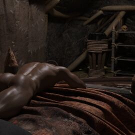 1boy 1human 3d about_to_die bara bound_wrists broken_rape_victim critical_condition exhausted exhausted_male human_slave human_victim hurting in_peril indoor_nudity indoors left_alone left_alone_after_sex lying_on_bed lying_on_stomach male male_focus male_only male_victim malnourished masculine masculine_slave miserable muscle_ass muscle_butt muscles muscular muscular_male oc original original_character original_characters rape_victim slave_collar solo solo_male starving suffering unable_to_escape unable_to_move used_like_a_toy wereorc_(artist) yaoi