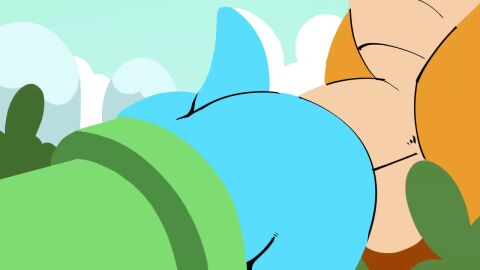 2boys all_fours animated anthro anthro_on_anthro anthro_penetrated anthro_penetrating big_ass big_butt big_penis bowser femboy hay komdog komponi male male/male male_only male_penetrated male_penetrating mario_(series) penis stuck stuck_in_object tagme yoshi