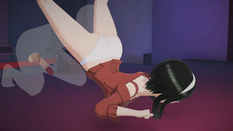 16:9_aspect_ratio 1boy 1girls balls black_hair cunnilingus female human indoors licking licking_vagina light-skinned_female light_skin male medium_hair panties partially_clothed penis penis_tip pussy pussy_licking room spy_x_family testicles transparent_male white_panties yor_briar yor_forger