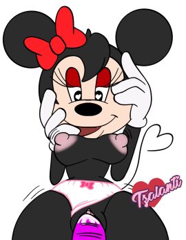 anthro blackmercurius_(artist) breasts condom disney female furry male minnie_mouse penis pussy toony tzalanti_(artist) underwear vaginal_penetration