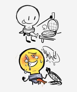 1dickgirl 1girls 2_panel_comic animate_inanimate balls black_text blush blush_lines bodily_fluids cock_and_ball_torture cock_and_balls_torture color colored comic crying dickgirl dickgirl_focus dickgirl_only female female_focus female_only funny genital_torture genitals grey_background hilarious humor idiot inanimate_insanity intersex intersex_focus intersex_only kint kinto-bean lightbulb lightbulb_(ii) machine masochist object_show object_shows ouch pain penis saliva self_harm shaking solo solo_dickgirl solo_female solo_intersex speech_bubble stupid sweat table tears tentacle tentacle_penis text thats_gotta_hurt trans_woman transgender transgender_woman tumblr tumblr_link waffle_maker why_would_you_do_that?