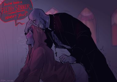 anal anal_sex backshots blasphemy church cultist faith_the_unholy_trinity father_john_ward gary_miller gay male priest role_reversal roleplay rosary yaoi zzoupz