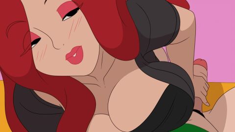 animated ass bbw big_ass big_breasts breasts discreenvision erica_(discreenvision) female game_cg handjob inusen milf milf_boom red_hair tagme