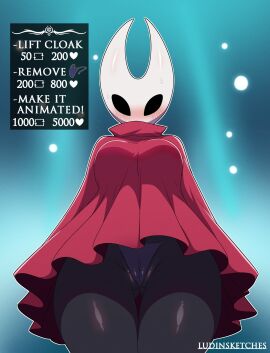 1girls anthro ass big_ass big_breasts big_thighs blush breasts butt dialogue female female_focus female_only hollow_knight hornet_(hollow_knight) huge_ass huge_thighs insect_girl insectoid insects looking_at_viewer ludinsketches panties pussy shiny shiny_skin tagme text thick_thighs thighs