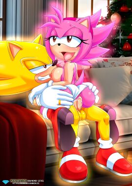 1boy 1girls amy_rose bbmbbf cum_in_pussy female hedgehog male male/female mobius_unleashed palcomix panties sega sonic_(series) sonic_the_hedgehog sonic_the_hedgehog_(series) super_amy super_sonic underwear