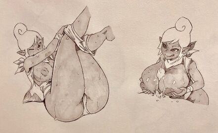 2024 5_fingers :q areola bodily_fluids breast_play breasts clothed clothing duo faceless_character faceless_male female female_focus fingers genitals greyscale hi_res humanoid humanoid_focus humanoid_pointy_ears hylian kerchief licking licking_lips licking_own_lips male monochrome neckerchief neckwear nintendo nipples not_furry one_eye_closed open_clothing open_topwear open_vest paizuri penile penis pirate_leader_tetra pointy_ears sex sweat tanned_skin tetra the_legend_of_zelda titjob tongue tongue_out topwear twistedterra undressing_self vest wind_waker wraps wrist_wraps