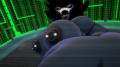 1girls breasts breasts_out female karelia_(acerattman) nipple_piercing nipples on_floor smiler_(the_backrooms) the_backrooms tounge_out vrchat vrchat_avatar vrchat_media vrchat_model