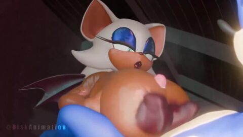diskanimation paizuri rouge_the_bat sonic_(series) sonic_the_hedgehog sonic_the_hedgehog_(series) tagme titjob video