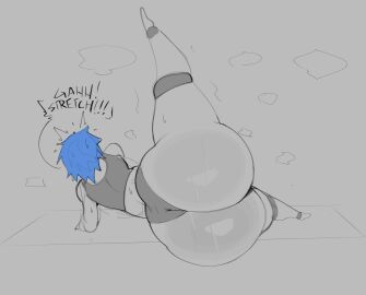 ass big_ass big_ass_(male) big_butt huge_ass huge_butt lapis_(phoenixlamarrr) male male_only phoenixlamarrr stretching yoga