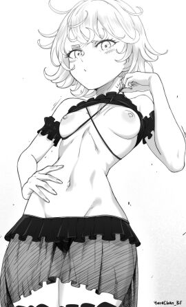 1girls bare_arms bare_breasts bare_legs bare_shoulders bare_thighs breasts female female_focus female_only hi_res light-skinned_female light_skin nipples one-punch_man short_hair small_breasts solo solo_female swimwear tagme tatsumaki thick_thighs yurachan_bf