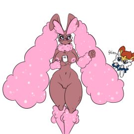 1:1 2020 5_fingers anthro areola black_sclera black_text blue_eyes breasts cinderace dialogue digital_media_(artwork) duo electronics ellie_(latiar) english_text eyebrows eyelashes eyewear female fingers fluffy fur generation_4_pokemon generation_8_pokemon genitals glasses holding_object holding_phone kasie_(latiar) latiar looking_at_another lopunny mouth_closed nintendo nipples nude open_mouth paws phone pokemon pokemon_(species) pokemorph pupils pussy shiny_lopunny shiny_pokemon simple_background text