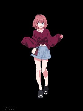 animated ass_expansion belly_expansion breast_expansion hazel_(indulgences) indulgences pixel_art tight_clothing