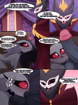 absurd_res animal_humanoid anthro ass avian avian_humanoid balls beak big_breasts bird bird_humanoid black_body black_fur blush bodily_fluids breasts clothed clothing crown cuckold demon dialogue duo erection eyebrows eyelashes father-in-law_and_daughter-in-law feathers fellatio female female_penetrated fur genitals hair headgear helluva_boss hi_res humanoid incest infidelity japy7u7 male male/female male_penetrating male_penetrating_female nude open_mouth oral oral_penetration owl owl_demon paimon_(helluva_boss) penetration penile penis pseudo_incest_(lore) red_eyes sex simple_background smile stealth stealth_sex stella_(helluva_boss) white_body white_eyes white_fur