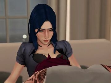 2girls animated arcane arcane_caitlyn arcane_vi canon_couple canon_sex lesbian_sex sims4 tagme video
