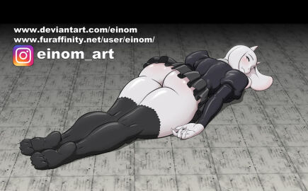alternate_version_available arms_at_sides ass big_ass big_butt einom face_down faint fainted female goat knocked_out leggings legwear long_socks lying lying_down lying_on_stomach miniskirt no_panties no_underwear skirt small_skirt socks tagme toriel unconscious undertale undertale_(series)
