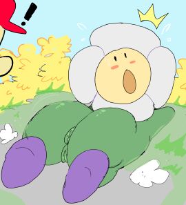 2024 absurd_res anus blush bodily_fluids clothing crazee_dayzee digital_media_(artwork) duo elemental_creature elemental_humanoid exclamation_point female flora_fauna flower flower_creature flower_humanoid footwear forbiddenchees8 genitals green_body hat headgear headwear hi_res human humanoid male mammal mario mario_(series) nintendo open_mouth paper_mario plant plant_humanoid puffy_anus purple_clothing purple_footwear purple_shoes pussy red_clothing red_hat red_headwear shoes short_stack surprise sweat tan_body tan_skin