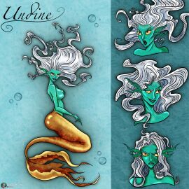 artist_logo artist_name ass big_ass big_breasts big_butt blue_skin breasts desdamoana digital_media_(artwork) dominant dominant_female evil_smile expressions female female_focus female_only green_nipples huge_breasts humanoid interspecies merfolk mermaid naked naked_female nipples non-human nude nude_female original original_character sultry_eyes tail traditional_media_(artwork) underwater villainess water wet white_hair yellow_eyes