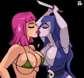 animated archer_(clash_of_clans) archer_(clash_royale) big_breasts cum cum_on_breasts female kissing tagme video witch_(clash_of_clans) witch_(clash_royale)