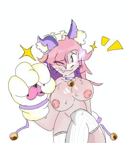 big_breasts brawl_stars breasts colette_(brawl_stars) female long_hair maid pink_hair pinku_pawlette thick_thighs thighhighs