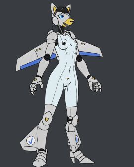 aeromorph aircraft airplane anthro areola armor_plates black_nipples blue_eyes blue_markings breasts digital_media_(artwork) female genitals hi_res joints kat_(sealer4258) living_aircraft living_machine living_vehicle machine markings navel nipples no_artist_signature non-mammal_breasts non-mammal_nipples nude nude_anthro nude_female pussy robot robot_anthro sealer4258 short_eyebrows simple_background small_breasts smile solo teeth vehicle white_body wings