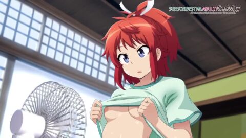 1boy 1girls 2d 2d_animation animated artist_name ass blue_eyes blue_shirt blush bottomless bouncing_breasts breasts brother_and_sister caught cooling_off cowgirl_position electric_fan embarrassed feet female female_pubic_hair geewhy ghettoyouth grin incest indoors koshigaya_natsumi koshigaya_suguru long_video longer_than_one_minute male missionary nipples no_bra non_non_biyori parted_lips penis perky_nipples petite petite_body petite_breasts petite_female ponytail pov pubic_hair pussy red_hair sex shirt shorter_than_two_minutes siblings small_breasts smile sound sparse_pubic_hair standing straddling straight subscribestar_username sweat sweat_stain tagme uncensored vaginal_penetration video web_address wide-eyed young young_female younger_female