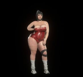 ada_wong ada_wong_(adriana) bbw big_ass big_breasts breasts capcom chubby chubby_female curvy drainbread female mod ponytail resident_evil resident_evil_4 sportswear thick_thighs