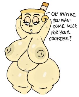 armpits breasts cuphead:_the_delicious_last_course cuphead_(game) female hips ms._chalice nude nude_female theslashfive voluptuous voluptuous_female white_background