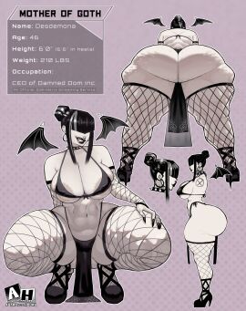 astroafterhours cellulite desdemona_(fortnite) dress_between_buttocks dress_inside_ass female fishnets goth goth_girl hair_over_eyes ignantastro milf oc_sheet spiked_collar squatting tagme
