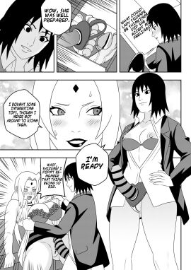 2girls age_difference anal_beads anal_plug beads being_undressed big_breasts boss_and_employee bra breasts breasts_out buttplug comic dialogue dildo english_text exposed_breasts female female_only formal formal_clothes huge_breasts imminent_penetration imminent_vaginal indoors mature mature_female monochrome multiple_females multiple_girls naruto naruto:_the_last naruto_(series) naruto_shippuden ninrubio office office_lady older_female_and_younger_female pulled_by_another pussy sex_toy shizune story strap-on strapon teacher_and_student teasing tsunade undressing voluptuous yuri
