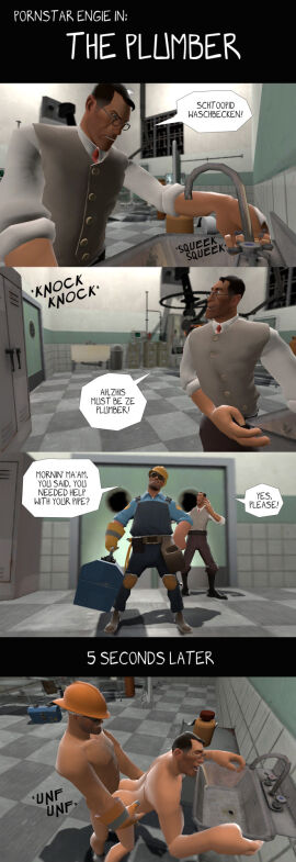 3d anal anal_sex comic engineer_(team_fortress_2) funny gay gay_sex male medic_(team_fortress_2) parody parody_porn porn_dialogue schweinkrams sex_from_behind sfm source_filmmaker team_fortress_2 yaoi