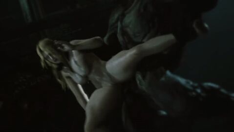 3d animated animated_gif bouncing_breasts breasts dead_or_alive female helena_douglas huge_breasts huge_cock male monster nude nude_female penis sex studiofow