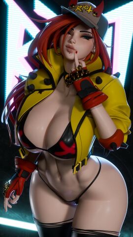 1girls 2020s 2024 3d 3d_(artwork) 9:16 baseball_cap big_thighs bikini black_bikini breasts busty cleavage clothed clothing cropped_jacket curvy curvy_figure dividebyzero earrings eyebrow_piercing eyebrows eyelashes female female_focus female_only hat hi_res highres hips hourglass_figure jacket light-skinned_female light_skin lip_piercing looking_at_viewer middle_finger panties pure_onyx red_fingernails skimpy skimpy_clothes solo solo_female solo_focus splicer_dk_doll_(pure_onyx) swimsuit thick_thighs thighhighs thighs toned toned_stomach two-piece_swimsuit wide_hips