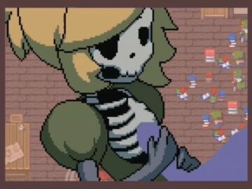 akai_(ugokashitari) animated animation black_body black_bones blonde_hair boobjob breasts cum cum_on_breasts cum_on_ribs female female/male female_focus game_cg genitalia gray_body gray_bones grey_body grey_bones handjob horizontal_image horizontal_video longer_than_10_seconds loop male male/female princess_and_conquest sex short_playtime shorter_than_10_minutes shorter_than_30_seconds shorter_than_3_minutes shorter_than_five_minutes shorter_than_four_minutes shorter_than_one_minute shorter_than_two_minutes skeleton skeleton_girl yellow_clothing yellow_hair