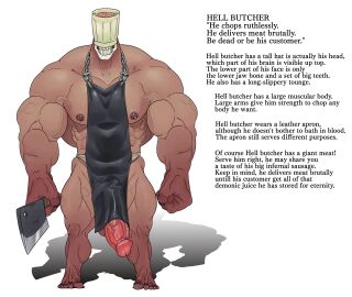 apron apron_only balls bara big_penis devince flaccid huge_cock male male_only muscles muscular penis solo solo_male yaoi