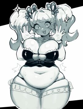 big_breasts breasts chubby cleavage female huge_breasts tagme thick_thighs vee_eks wide_hips