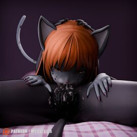 3d absurd_res anthro balls blowjob_face bodily_fluids cum cum_in_mouth cum_inside digital_media_(artwork) duo ejaculation felid fellatio female genital_fluids genitals hi_res humanoid_genitalia humanoid_penis male male/female mammal momo_(monarquis) monarquis obscured_face oral pantherine penile penis sex snow_leopard sucking