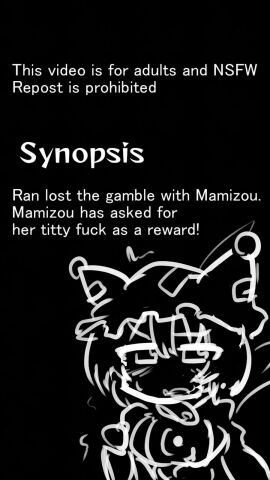 1girl1futa black_burakku commissioner_upload countdown countdown_timer cum cum_between_breasts cum_in_mouth cum_on_face english_text fox_ears fox_girl fox_tail futa_on_female futa_pov handsfree_paizuri kemonomimi kitsune kitsunemimi longer_than_2_minutes mamizou_futatsuiwa paizuri partially_clothed ran_yakumo tagme touhou video voice_acted