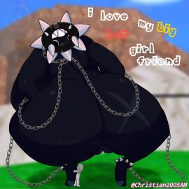 1anthro 1boy 1girls animated anon anonymous_male anus big_ass big_breasts big_penis big_thighs breasts breasts_bigger_than_head breasts_out chain_chomp chains christian2005am derp_eyes gigantic_ass gigantic_breasts gigantic_female gigi_(thecoatl034) licking licking_penis mario_(series) nintendo sharp_teeth smaller_male spiked_collar spikes tagme thick_thighs thighs tongue tongue_on_penis tongue_out video ych_(character)