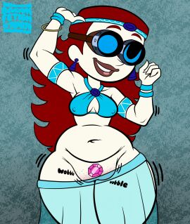 armpits baconfetish'ntomato cartoon_network evil_con_carne fat_pussy female fupa gem goggles jewel long_hair major_dr._ghastly motion_lines nipple_bulge onomatopoeia pubic_stubble pussy red_hair see-through see-through_clothing sheer_clothing simple_background slightly_chubby slightly_chubby_female thick_thighs wide_hips wink winking_at_viewer