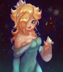 1girls bare_shoulders female luma onimiere princess_rosalina solo_female super_mario_bros.