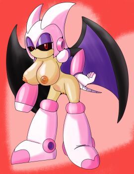 2d_(artwork) anthro archie_comics bat big_breasts blackhook capcom crossover female hand_on_hip leaning_forward looking_at_viewer mega_man nipples nude pussy robot robot_girl robot_master rouge_the_bat rouge_woman sega sonic_(series) sonic_the_hedgehog_(archie) sonic_the_hedgehog_(comics) sonic_the_hedgehog_(series) tail wide_hips