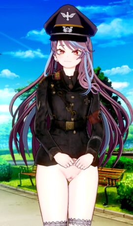 emikukis female female_only nazi_uniform pussy pussy_exposed sumisakoikatsu virtual_youtuber