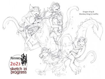 anal bodily_fluids clone cum cumshot dragon dragon_king ejaculation fennec_(artist) genital_fluids haplorhine journey_to_the_west kissing male male/male mammal monkey monkey_king_(netflix) mythological_creature mythological_scalie mythology nude oral primate scalie selfcest square_crossover stick sun_wukong the_monkey_king_(netflix)