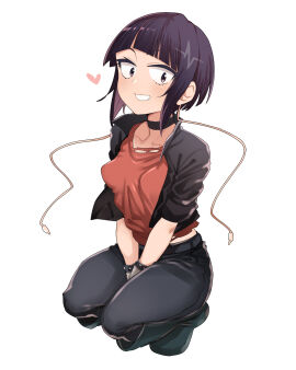female fully_clothed georugu13 hi_res kyoka_jiro my_hero_academia purple-haired_female purple_hair tagme