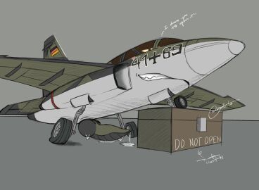 aircraft airplane animal_genitalia animate_inanimate aroused bedroom_eyes bodily_fluids box camo_pattern container dire_aircraft dire_machine dire_vehicle dripping erection feral genital_fluids genitals german germany hi_res inviting jet knot knotted_penis living_aircraft living_machine living_vehicle machine male male_focus male_only mechanophilia narrowed_eyes ndlsto penis precum precum_drip presenting presenting_penis seductive sharp_teeth smile smirk solo spread_legs spreading tail tapering_penis teeth tire turbines vehicle wheel wings