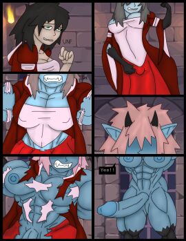 1futa 1girls abs ass ass_expansion assimilation breast_expansion breast_growth breast_growth_(enlargement) breasts clothed clothing comic demon demon_girl erection eye_color_change female fully_clothed futa_transformation futanari genital_growth hair_color_change hair_growth hourglass_figure huge_ass huge_breasts huge_cock humanoid humanoid_penis imp intersex lip_expansion mid-transformation muscle_growth muscles muscular muscular_female nipples nude ovidius_naso penis penis_growth possession pussy ripped_clothing skin_color_change standing thick_thighs thigh_expansion transformation vaginal_insertion vaginal_penetration wide_hips zvijerl