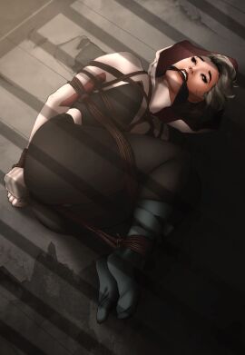 1girls 2d animated animated_gif bondage bondage_gear bound bound_hands bound_legs bound_wrists captured captured_heroine captured_superheroine couple_(romantic) damsel damsel_in_distress eyebrow_piercing female female_only gag gagged gagged_female gagged_speech gagging gagging_noise gf gwen_stacy gwen_stacy_(spider-verse) hairy_pussy helpless helpless_female helpless_superheroine heroine hijab human kamala_khan lesbian light-skinned_female light_skin marvel marvel_comics mornth muslim pakistani_female panties pussy restrained solo spider-gwen spider-man:_across_the_spider-verse spider-man_(series) superhero superhero_costume superheroine tied tied_arms tied_legs tied_up